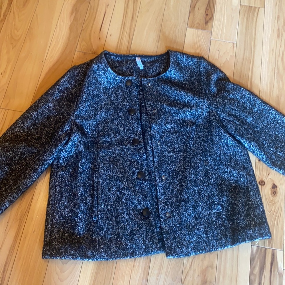Katherine Barclay Grey, Charcoal, and Black Teddy Jacket